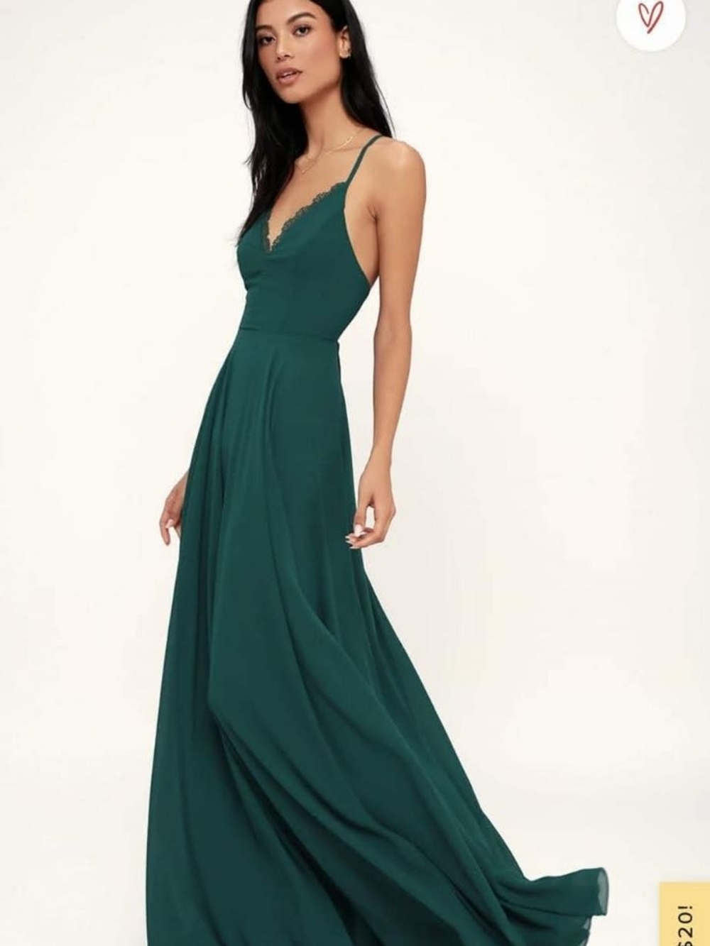 Lulu's Remember Tonight Forest Green Lace-up Maxi Dress